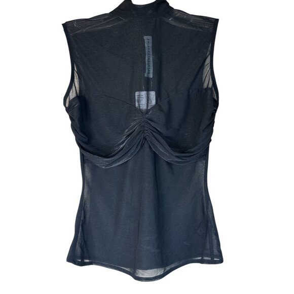 DELFI Alani Top in Black X-Small New Womens Sleeveless Sheer Tank Blouse - Picture 5 of 10